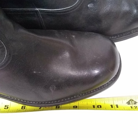 Military German Comba Boots Black Leather Knee High Composite Toe Sz  10/40 (12)